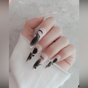 Coffin/Ballerina Shaped Press-On Nails